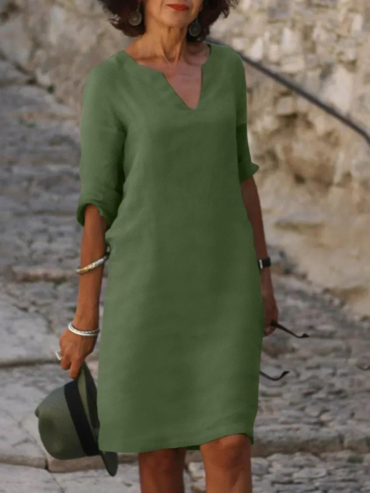 V-Neck Elegant Dress