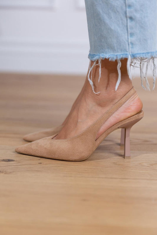 Elegante Suede Slingback Hak