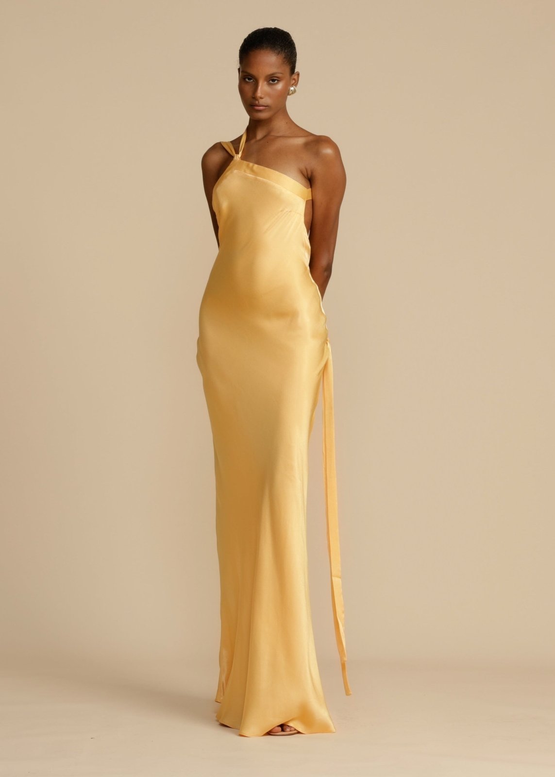 Zijde Elegante Bandjes Maxi-jurk