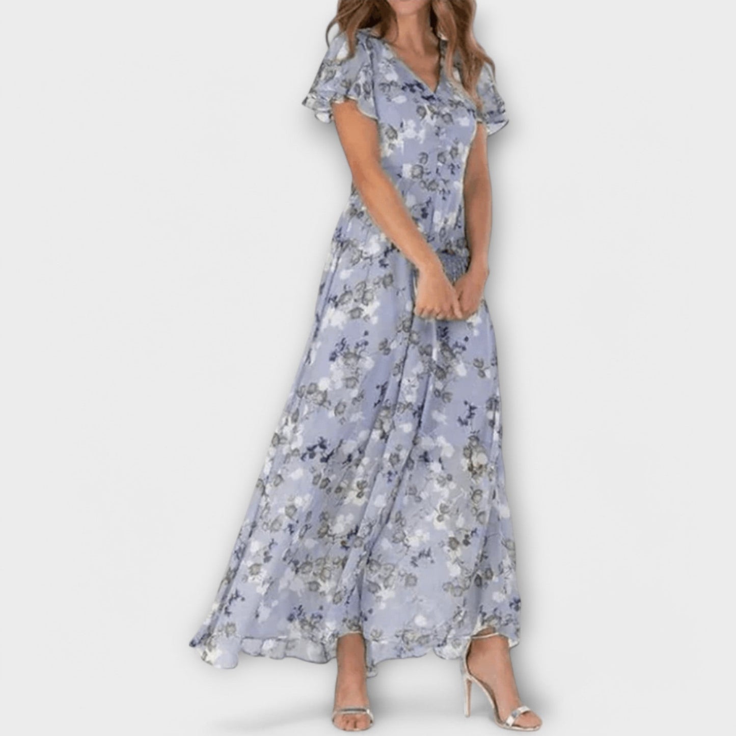 Vloeiende Bloemen Maxi Jurk