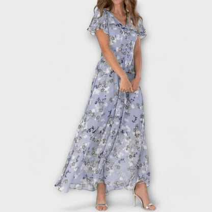 Vloeiende Bloemen Maxi Jurk