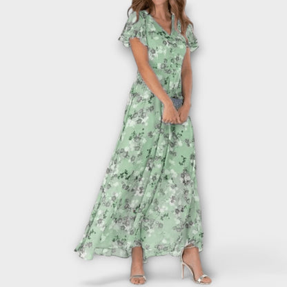 Vloeiende Bloemen Maxi Jurk