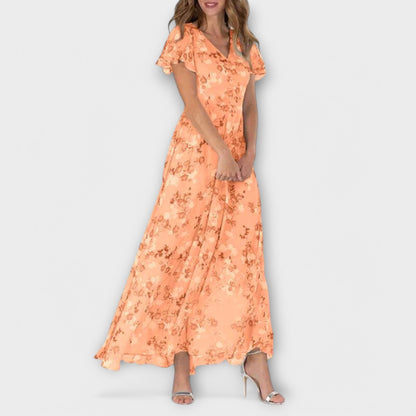 Vloeiende Bloemen Maxi Jurk