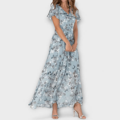 Vloeiende Bloemen Maxi Jurk