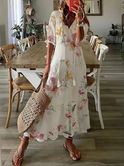 Buikflatterende Boho Zomerjurk