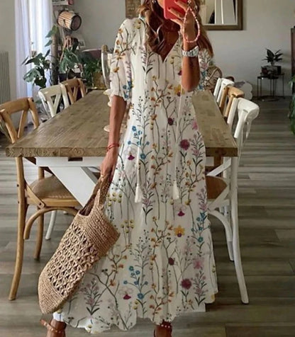 Elegante Flow Jurk voor Natuurlijk Charme