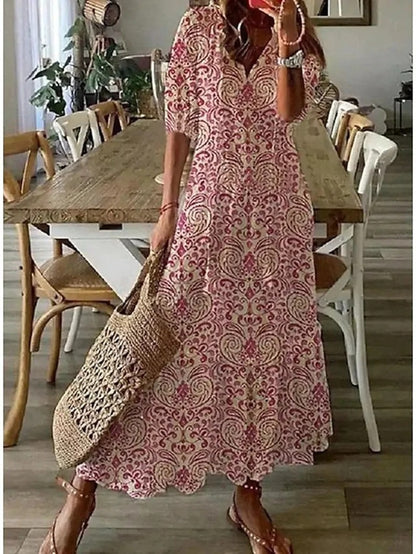 Buikflatterende Boho Zomerjurk