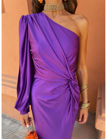 Elegante Monospalla Jurk