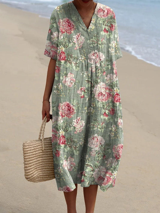 Elegante Bloemenjurk Vintage