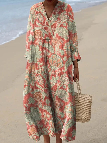 Coral Bloom Jurk